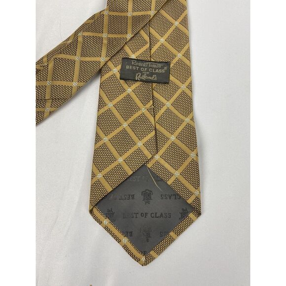 Robert Talbott Best of Class Mens Gold Silk Tie - Picture 4 of 5